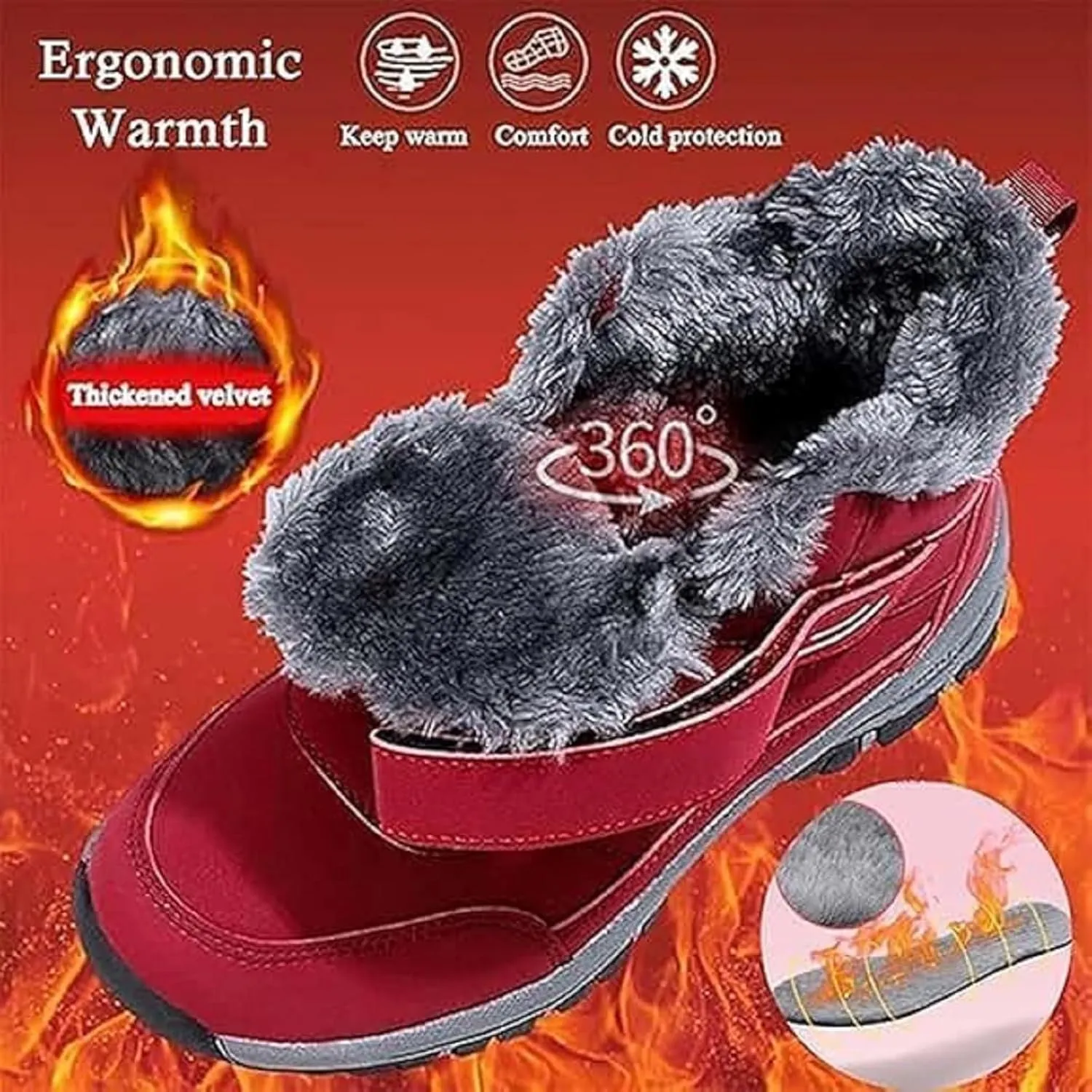 Orthoboots Pro - Ergonomic Winter Boots, Ortho Boots for Men and Women with Arch Support, Waterproof Non-Slip Trekking Hiking Shoes