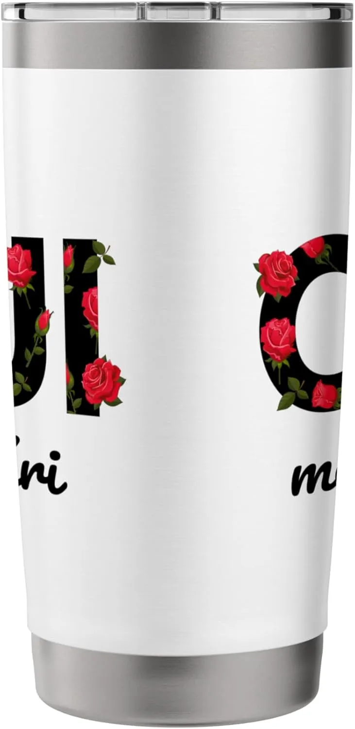 Oui Mon Cheri Cool French Expression Quotes Graphic Designs Stainless Steel Insulated Tumbler