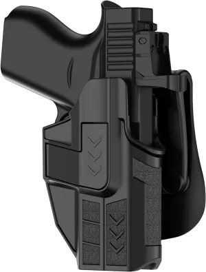 OWB Holster for Glock 43X MOS/48 MOS, Gun Holsters for Glock 43/43 x / 48, Adjustable Retention Level Ⅱ Pistol Holster with Release Button, 60° Adjustable Paddle Holster, Right-Handed Open Carry