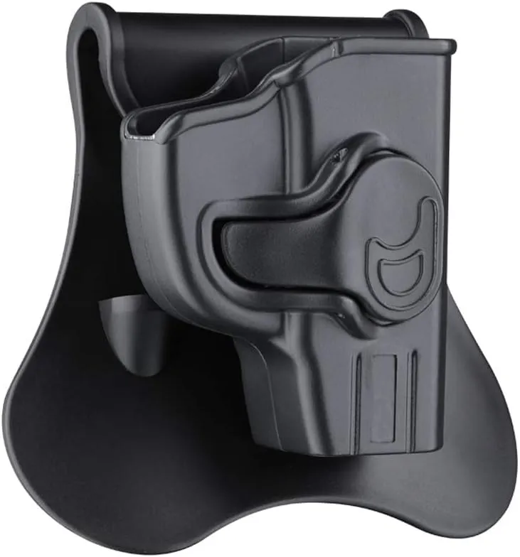 OWB Paddle Gun Holster for Ruger LCP(Not for LCP II, LCP Max or Laser Models), Kel-Tec P3AT 380 Sub-Compact, 360° Adjustable Outside Waistband Holsters, Fast Release - Right Handed
