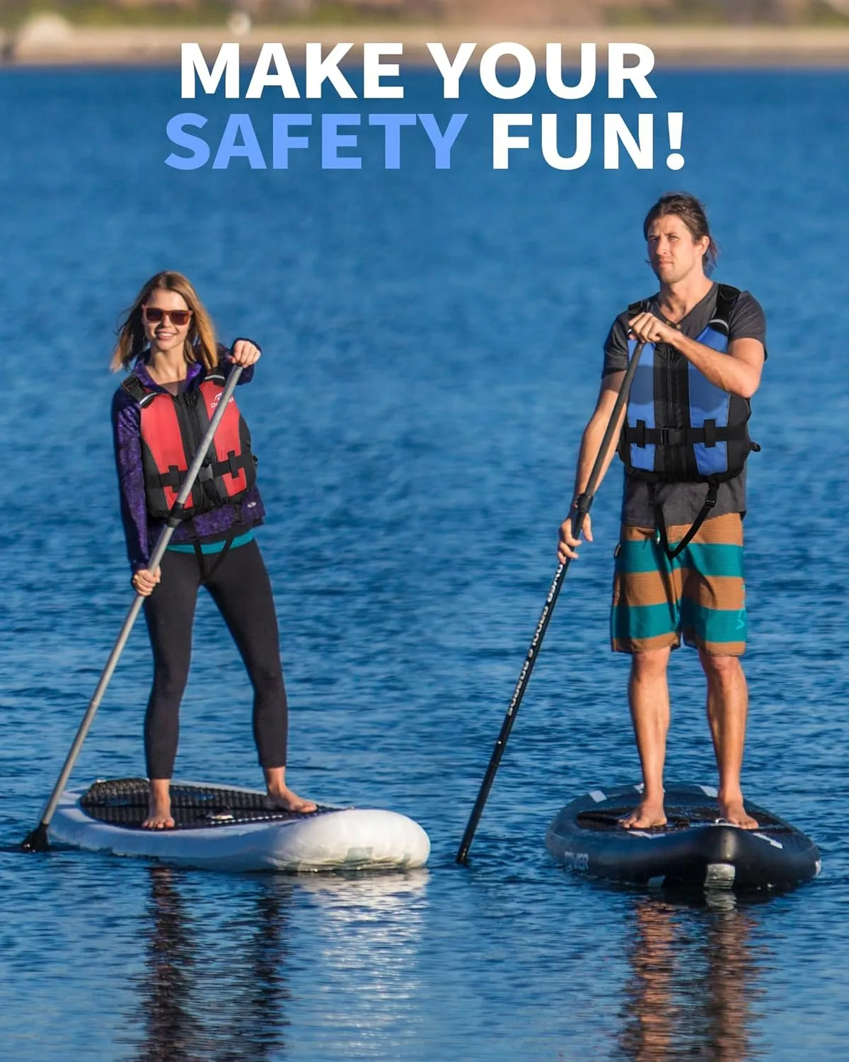 Owntop Swim Jacket Adult | Adjustable Crotch Strap | Large Armhole | Sturdy Zipper & Buckle | Kayak, Boating, Fishing, Paddle Sports