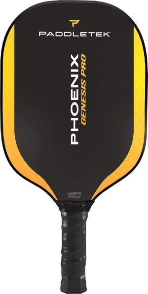 Paddletek Phoenix Genesis Pro - Professional Pickleball Paddles with Honeycomb Core – SRT Pro PolyCore & Fiberglass Epoxy Surface - High Tack Performance Grip – 7.8 oz to 8.2 oz – USAPA Approved