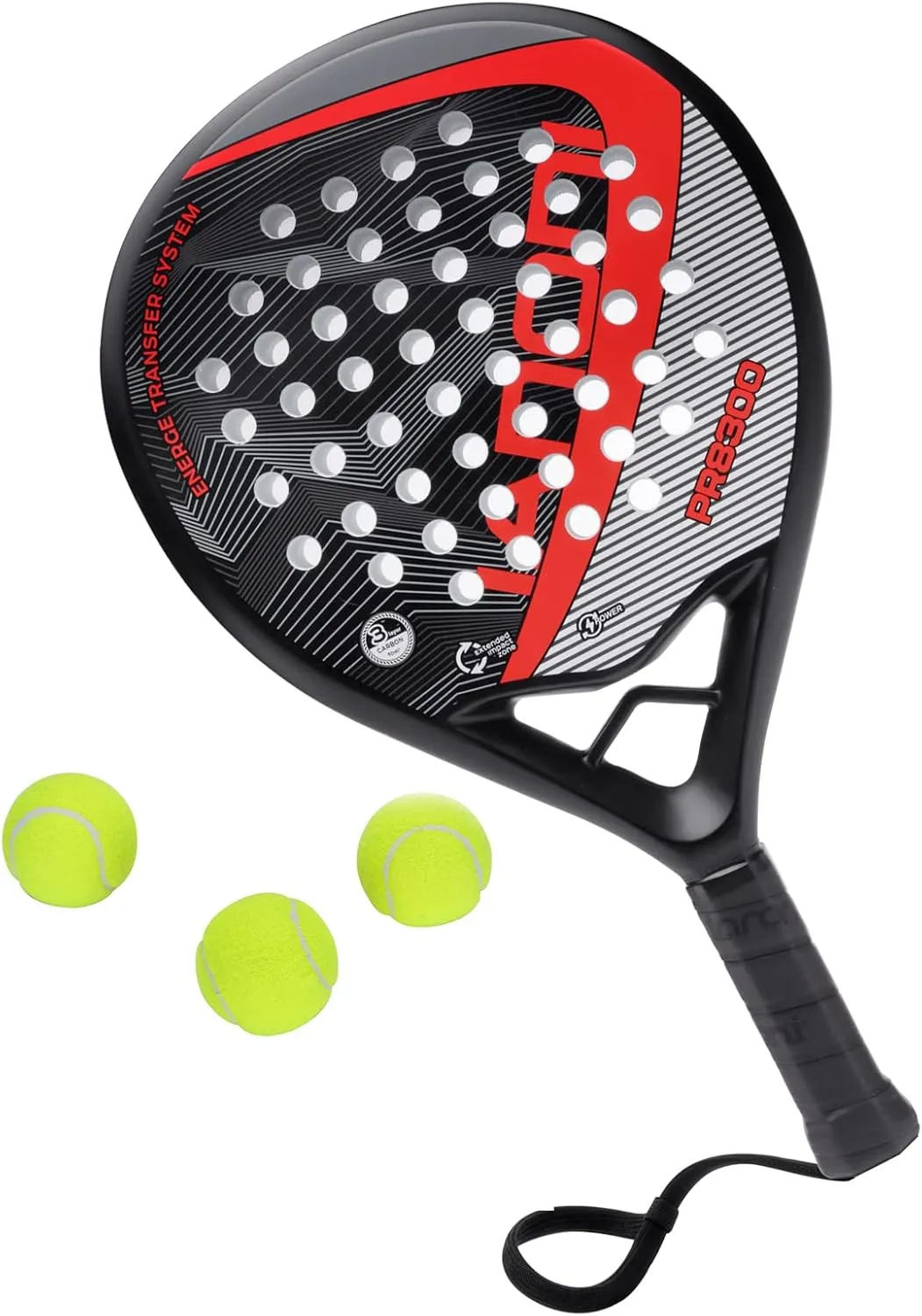 Padel Racket Carbon Fiber Surface with EVA Memory Flex Foam Core Padel Tennis Racquets Paddle Tennis Racket