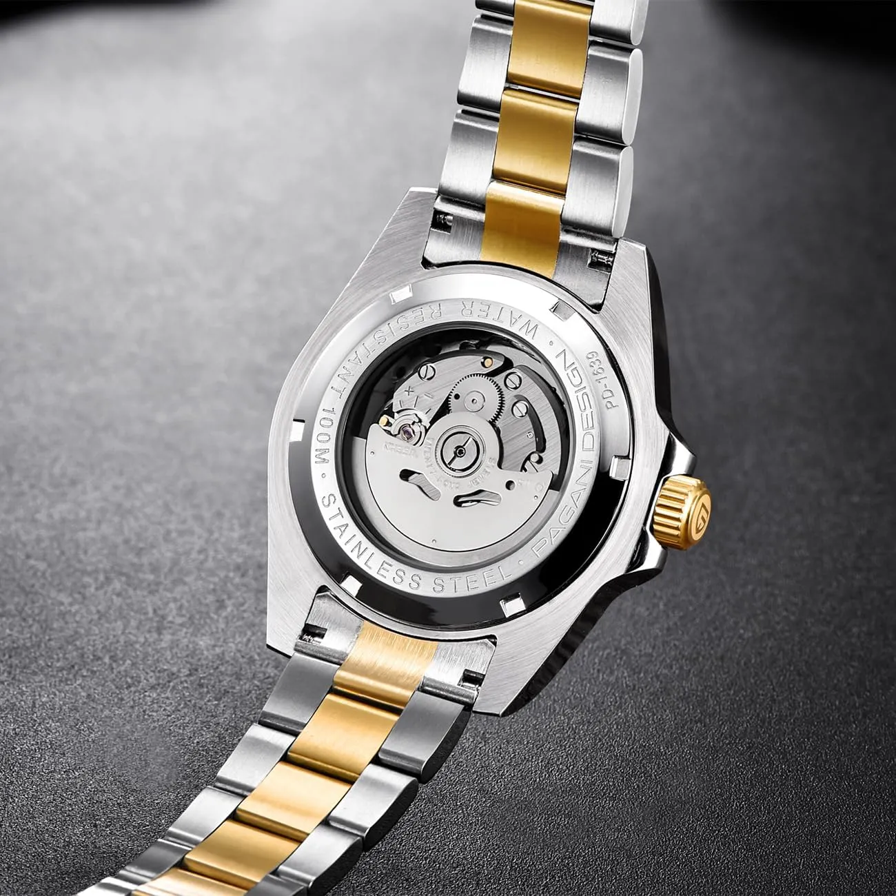 Pagani Design Automatic Watch for Men NH35 Mechanical Sapphire Crystal Stainless Steel Business Wrist Watches 100M Waterproof PD-1639