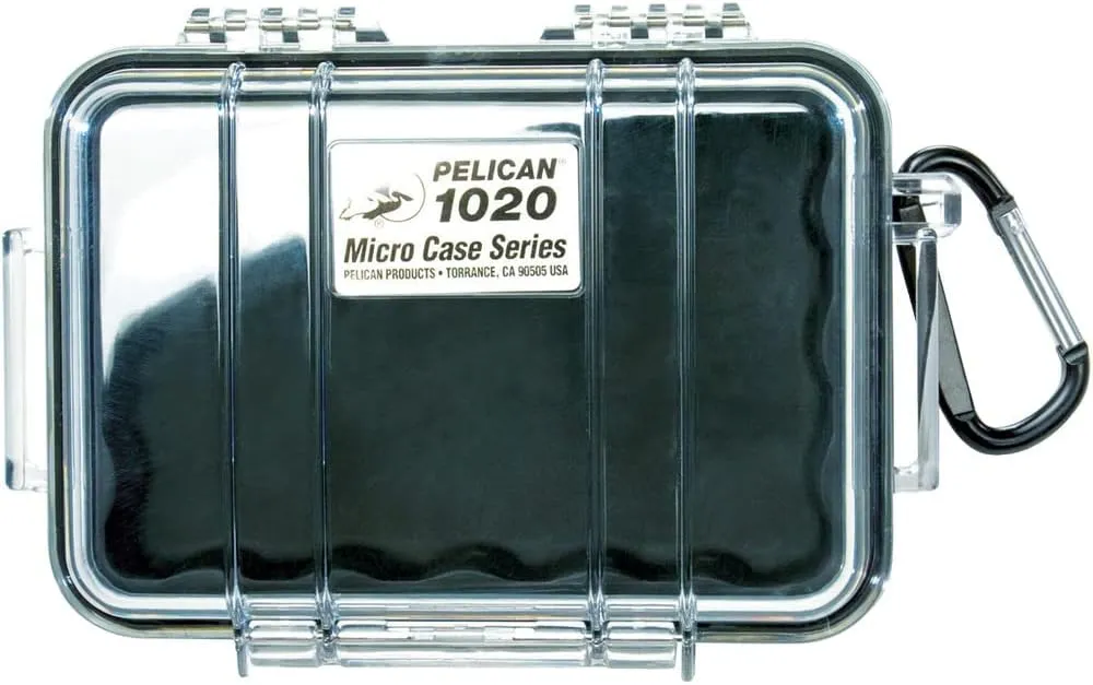 Pelican 1020 Bumper Micro Case for iPhone 4, 5C, 5S, & iPod - Water Resistant Black/Clear