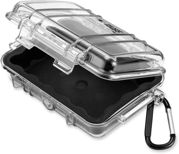 Pelican 1020 Bumper Micro Case for iPhone 4, 5C, 5S, & iPod - Water Resistant Black/Clear
