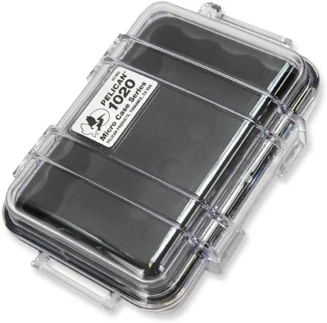 Pelican 1020 Bumper Micro Case for iPhone 4, 5C, 5S, & iPod - Water Resistant Black/Clear
