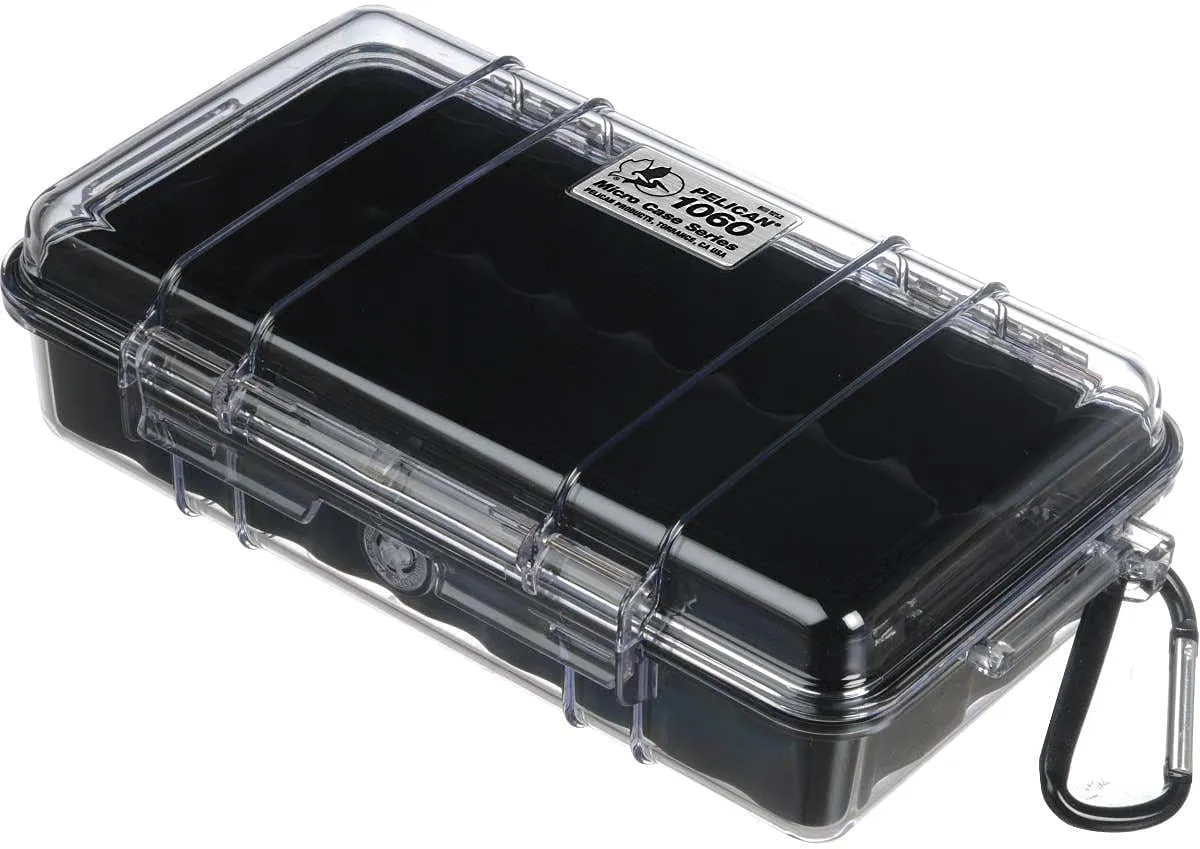 Pelican 1060 Micro Case - for iPhone, GoPro, Camera, and More (Black/Clear)