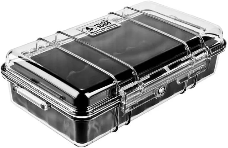Pelican 1060 Micro Case - for iPhone, GoPro, Camera, and More (Black/Clear)