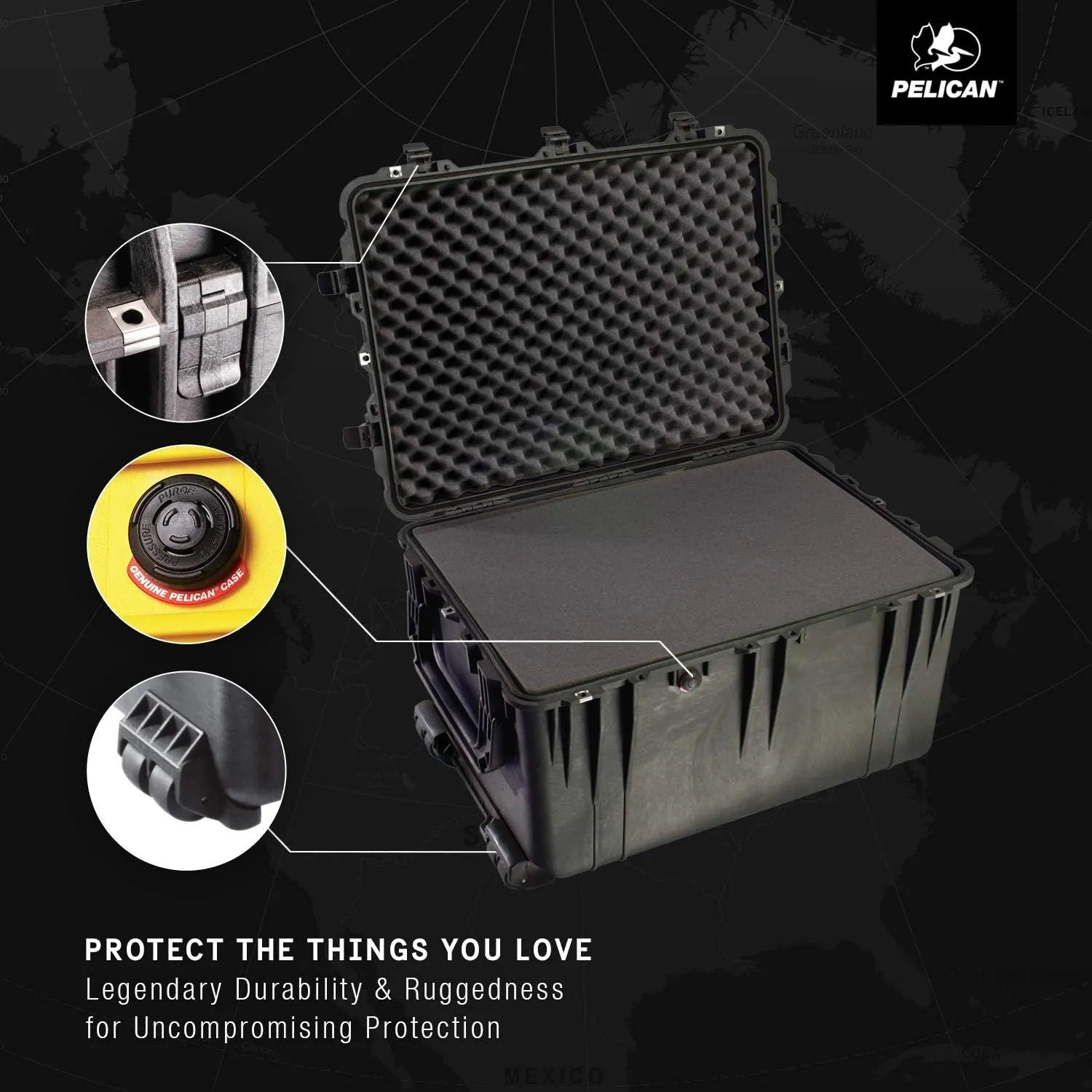 Pelican 1660 Case With Foam (Black)