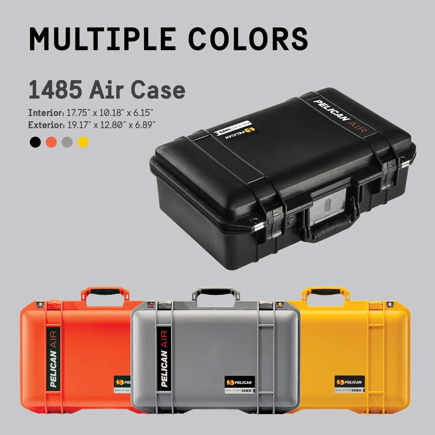 Pelican Air 1485 Case no Foam (Silver)