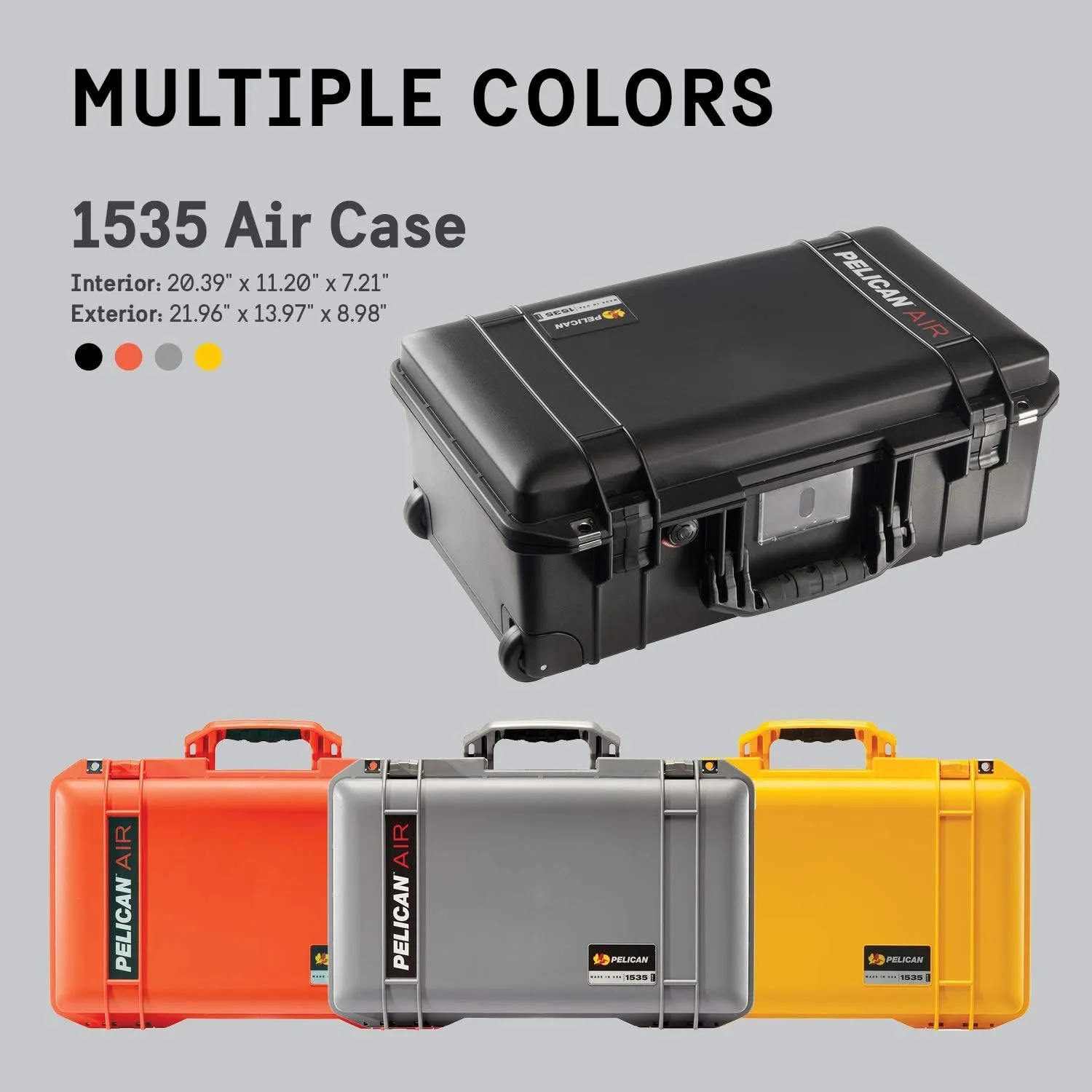 Pelican Air 1535 Case With TrekPak Dividers (Black)