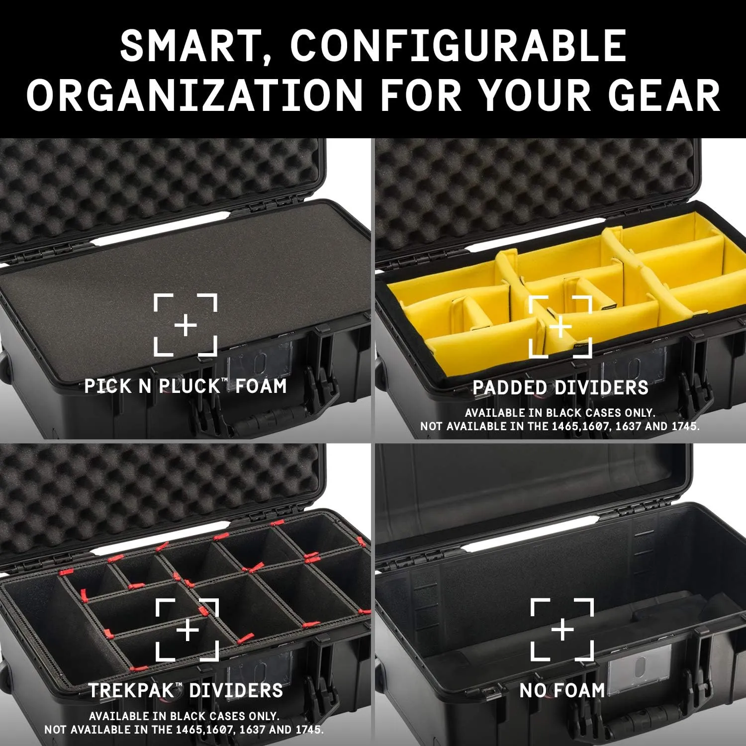 Pelican Air 1535 Case With TrekPak Dividers (Black)