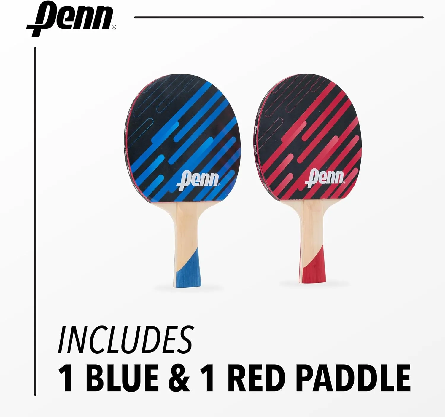 Penn 3.0 Competition Ping Pong Paddles - Choose Single Table Tennis Paddle, or Deluxe 2 or 4 Player Kit with Balls and Storage Case