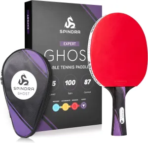 Performance Ping Pong Paddles, Advanced-Expert Table Tennis Paddles For Each Skill Level With Professional Rubbers & Carbon Layered Blades, 2025 Upgrade With Protective Case to Boost Your Game