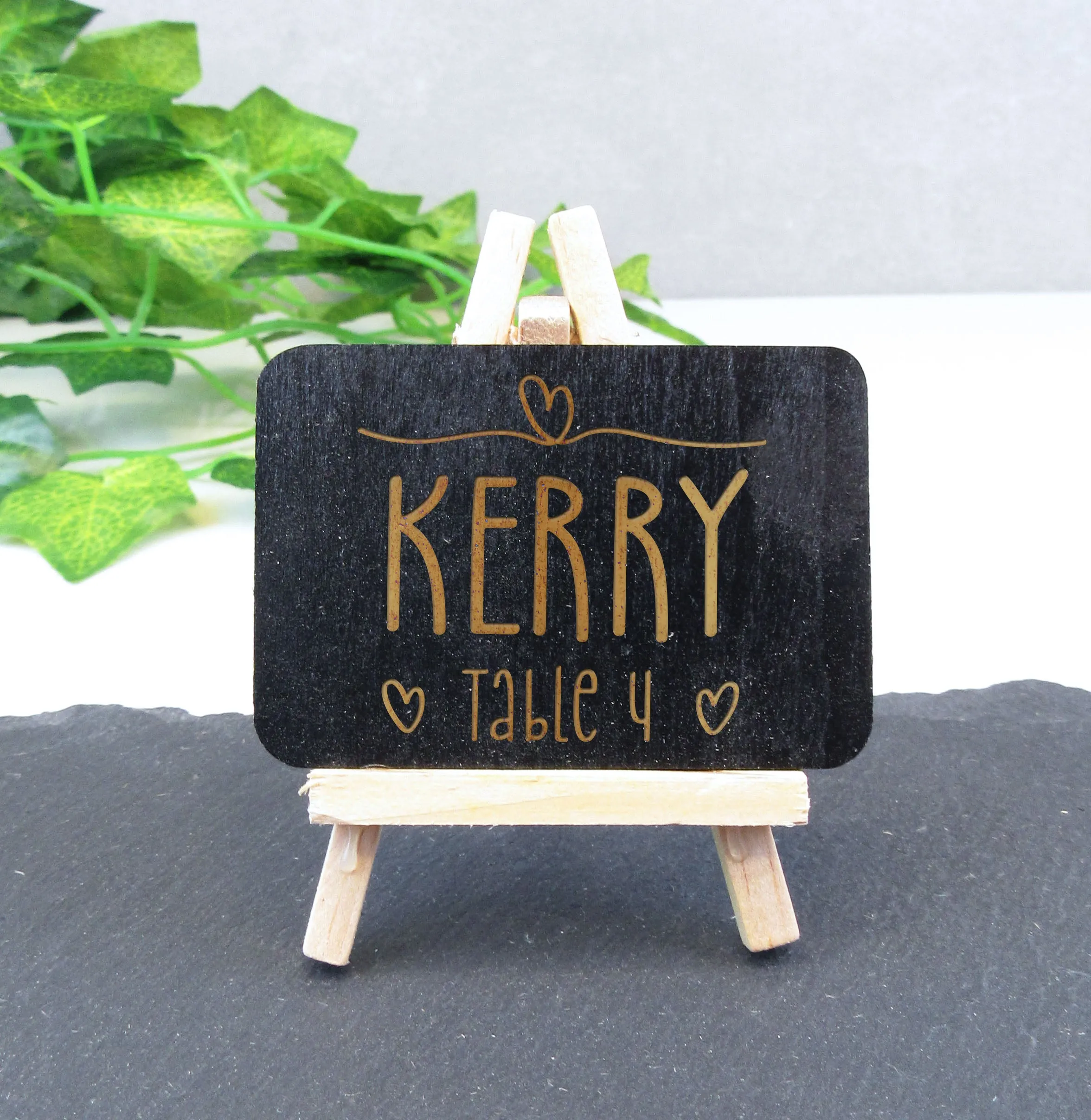 Personalised Rustic Wedding Place Names & Table Number Holders