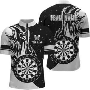 Personalized Dart Jersey, Dart Jerseys for Men, Dart Shirts, Dart Shirts for Men, Black and White Darts