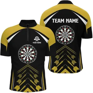 Personalized Dart Jerseys for Men, Dart Shirt, Personalized Green Glass Break Quarter-Zip Shirts Custom