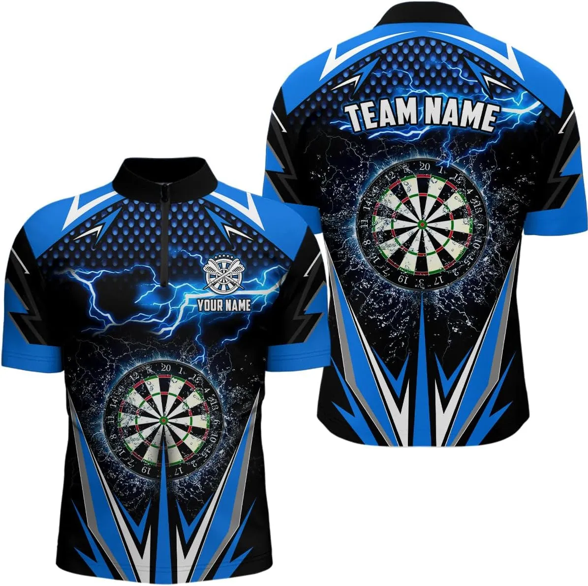 Personalized Dart Jerseys for Men, Dart Shirt, Personalized Green Glass Break Quarter-Zip Shirts Custom