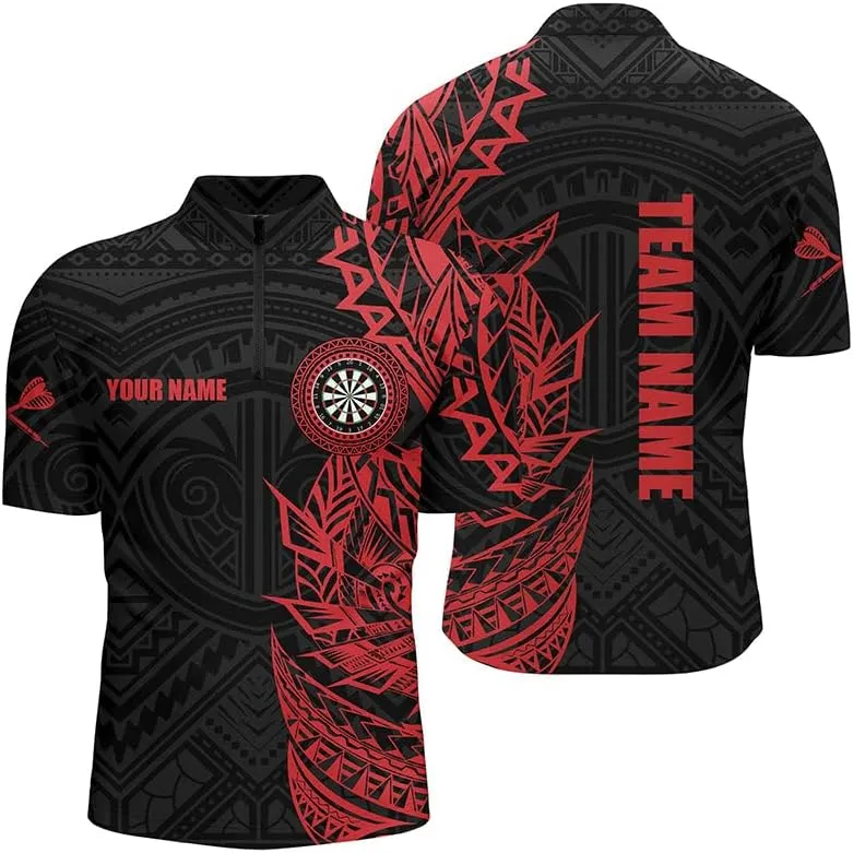 Personalized Dart Jerseys for Men, Dart Shirt, Personalized Grunge Darts Quarter Zip Shirt Custom Retro