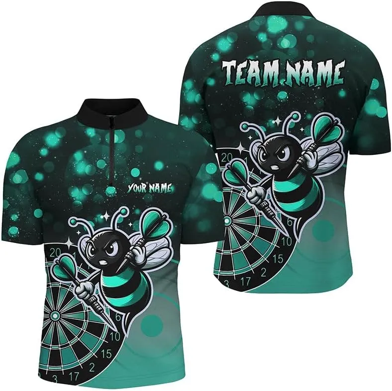 Personalized Dart Jerseys for Men, Dart Shirts for Men, Custom Black Grunge Us Flag Patriotic Dart Shirt