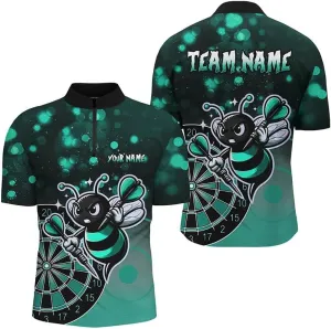 Personalized Dart Jerseys for Men, Dart Shirts for Men, Custom Black Grunge Us Flag Patriotic Dart Shirt