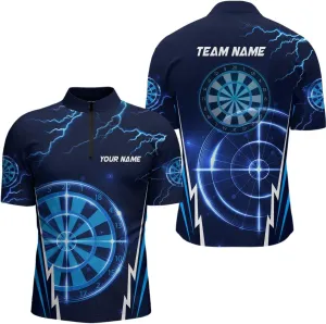 Personalized Dart Jerseys for Men, Dart Shirts for Men, Dart Shirts, Dart Jersey, Blue Thunder Lightning