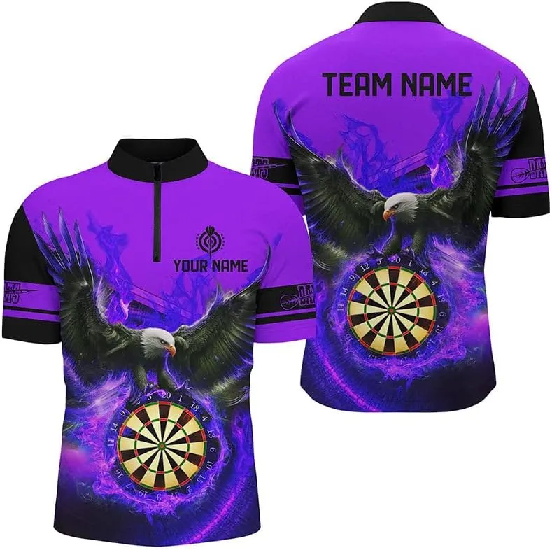 Personalized Dart Jerseys for Men, Dart Shirts for Men, Dart Shirts, Dart Jersey, Personalized 3D Purple