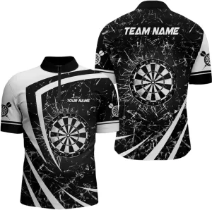 Personalized Dart Jerseys for Men, Dart Shirts for Men, Dart Shirts, Dart Jersey, Red Black Fire & Water