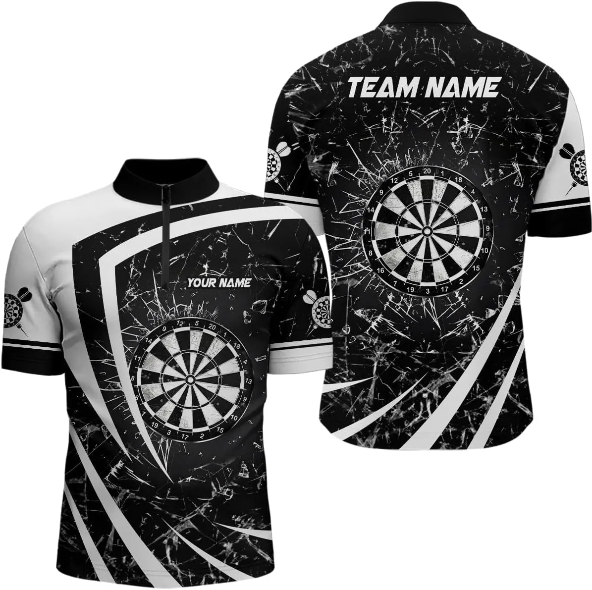 Personalized Dart Jerseys for Men, Dart Shirts for Men, Dart Shirts, Dart Jersey, Red Black Fire & Water
