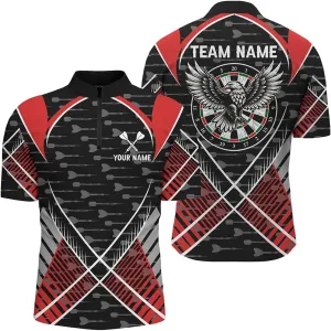 Personalized Dart Jerseys for Men, Dart Shirts for Men, Personalized 3D BoardsQuarter Zip Shirts