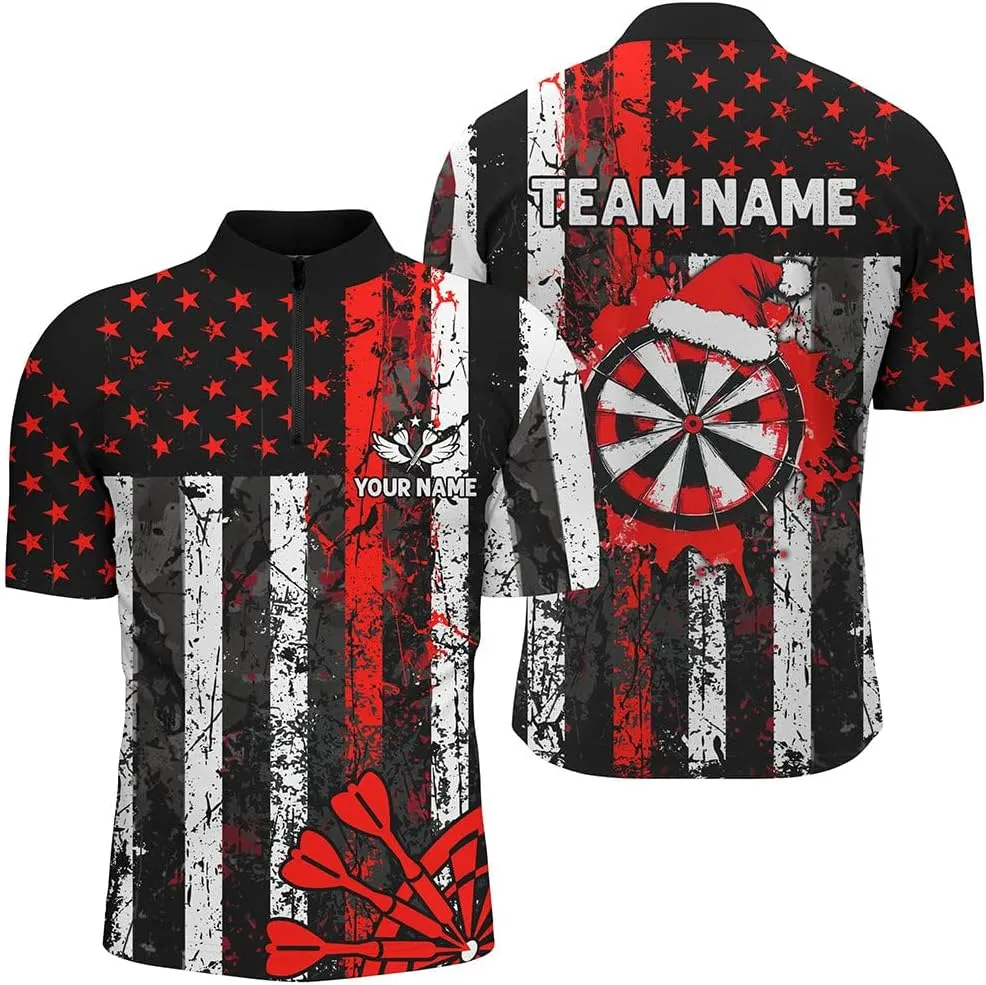 Personalized Dart Jerseys for Men, Dart Shirts for Men, Personalized Large Red Darts Arrow Smoke Skull