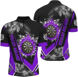 Personalized Dart Shirts for Men, Dart Jerseys for Men, Dart Shirts, Dart Jersey, Blue Galaxy Dartboard