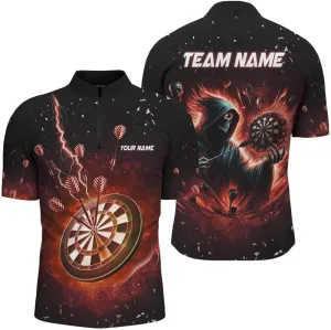 Personalized Dart Shirts for Men, Dart Jerseys for Men, Dart Shirts, Dart Jersey, Blue Galaxy Dartboard