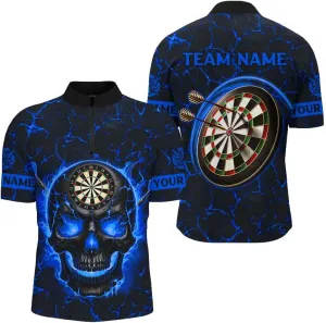 Personalized Dart Shirts for Men, Dart Jerseys for Men, Dart Shirts, Dart Jersey, Blue Galaxy Dartboard