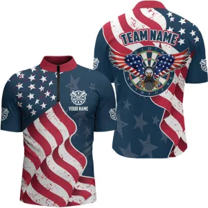 Personalized Dart Shirts for Men, Dart Jerseys for Men, Personalized Darts Quarter-Zip Shirt 3D Printed