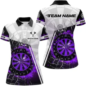 Personalized Darts Shirts for Women, Short Sleeve Dart Shirt for Girls, Turquoise Throwing Skills Loading