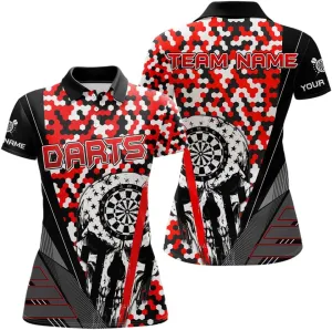 Personalized Darts Shirts for Women, Short Sleeve Dart Shirt for Girls, Turquoise Throwing Skills Loading
