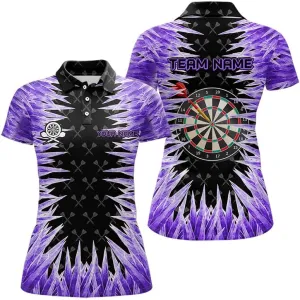 Personalized Darts Shirts for Women, Short Sleeve Tops for Girls, Thunder, Lightning & Tornado Dart