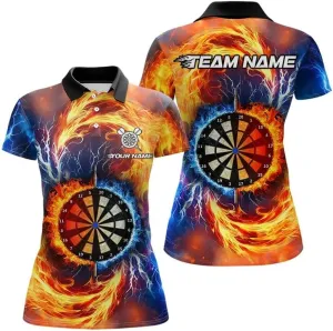 Personalized Darts Shirts for Women, Short Sleeve Tops for Girls, Thunder, Lightning & Tornado Dart