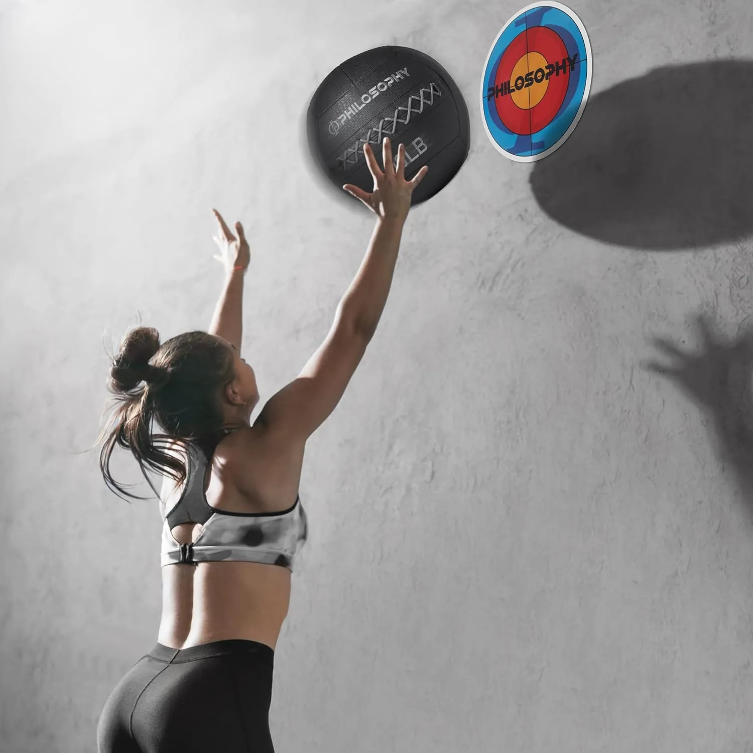 Philosophy Gym Wall Ball - Soft Shell Weighted Medicine Ball with Non-Slip Grip