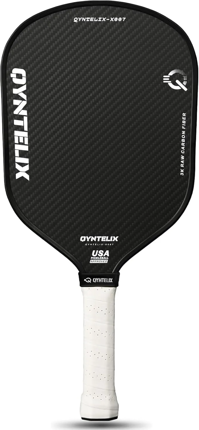 Pickleball Paddle - Carbon Fiber Pickleball Paddle with 16mm Thermoformed Power Core, 3K Raw Carbon Fiber Surface for Superior Spin & Consistency