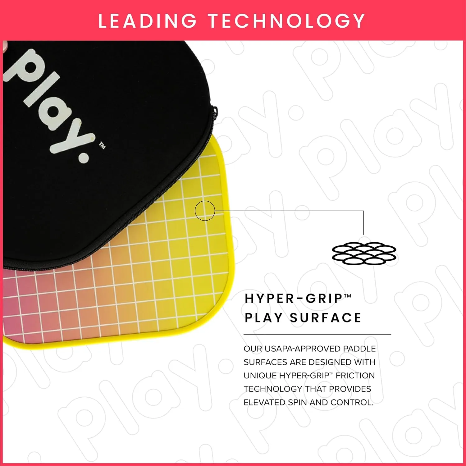 Pickleball Paddle - USAPA Approved Pickleball Racket | Carbon Fiber and Polymer Honeycomb Composite Core | Hyper-Grip™ Surface with Graphite Face & Cushioned Grip