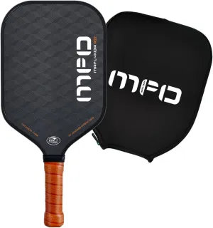 Pickleball Paddle,18K Carbon Fiber Pickleball Paddle with 3D Pattern with Cover, 16MM Polypropylene Honeycomb Core, Elongated Pickleball Racket for Spin &Control, Anti-Slip Sweat-Absorbing Grip
