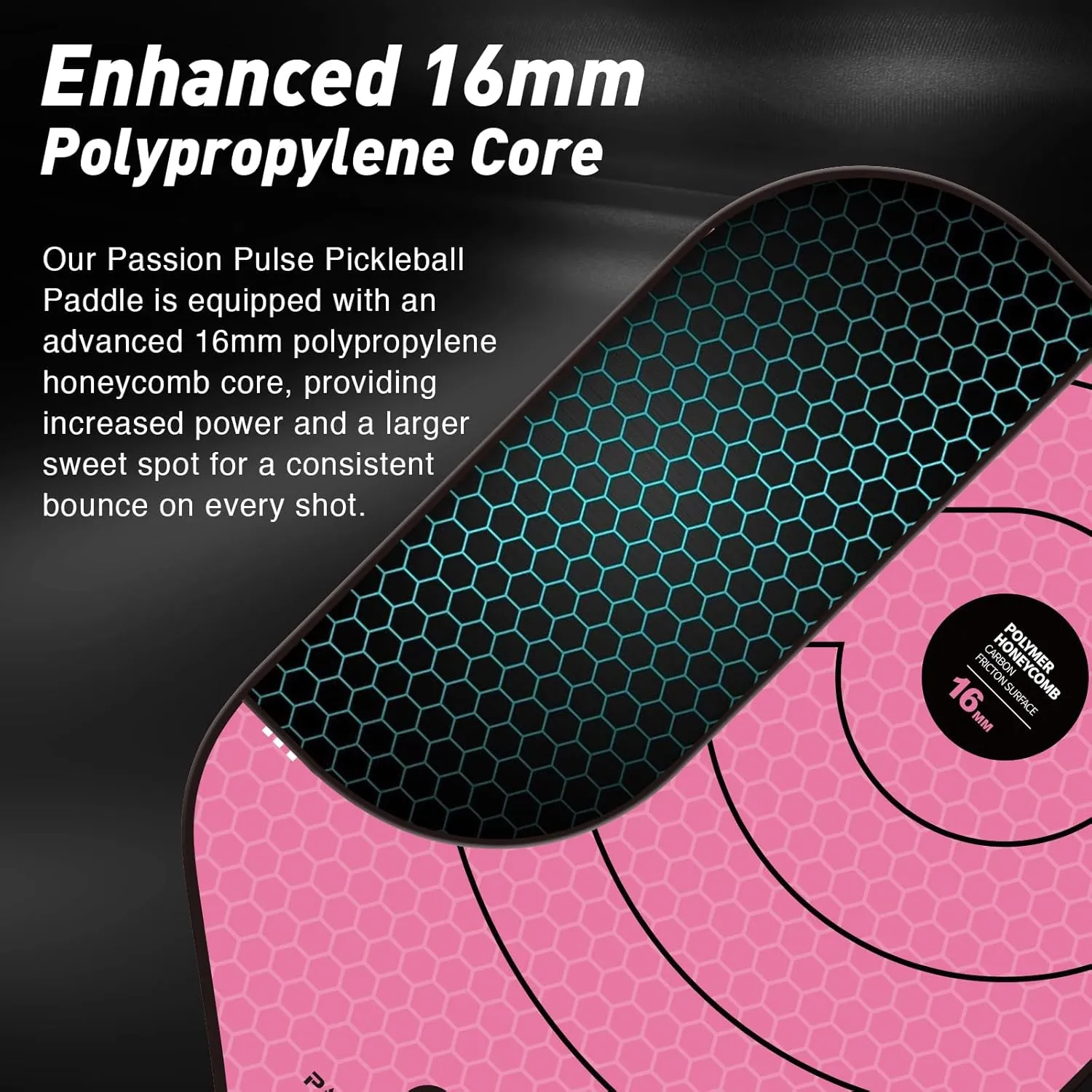 Pickleball Paddles 2025,Raw Carbon Fiber Surface（CFS） 16mm T700 High Grit & Spin, Pro Pickle Ball Paddles Designed for Ultimate Spin & Consistency