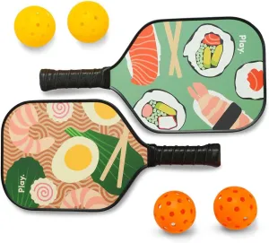 Pickleball Paddles - Set of 2 - USAPA Approved Pickleball Racket | Carbon Fiber and Polymer Honeycomb Composite Core | Hyper-Grip™ Surface with Graphite Face & Cushioned Grip - PlayPaddle Gifts