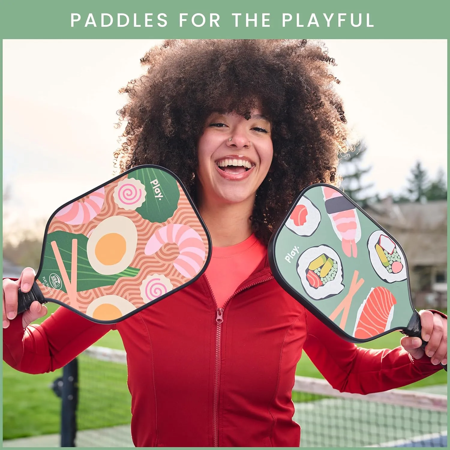 Pickleball Paddles - Set of 2 - USAPA Approved Pickleball Racket | Carbon Fiber and Polymer Honeycomb Composite Core | Hyper-Grip™ Surface with Graphite Face & Cushioned Grip - PlayPaddle Gifts