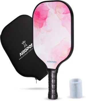 Pickleball Paddles, USAPA Approved Carbon Fiberglass Pickleball Paddle, Polypropylene Honeycomb Core Pickleball Racket Sets with Paddle Cover & Wristband, Pickleball Gifts for Beginners