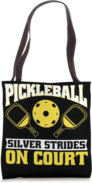 Pickleball Silver Strides On Court Tote Bag