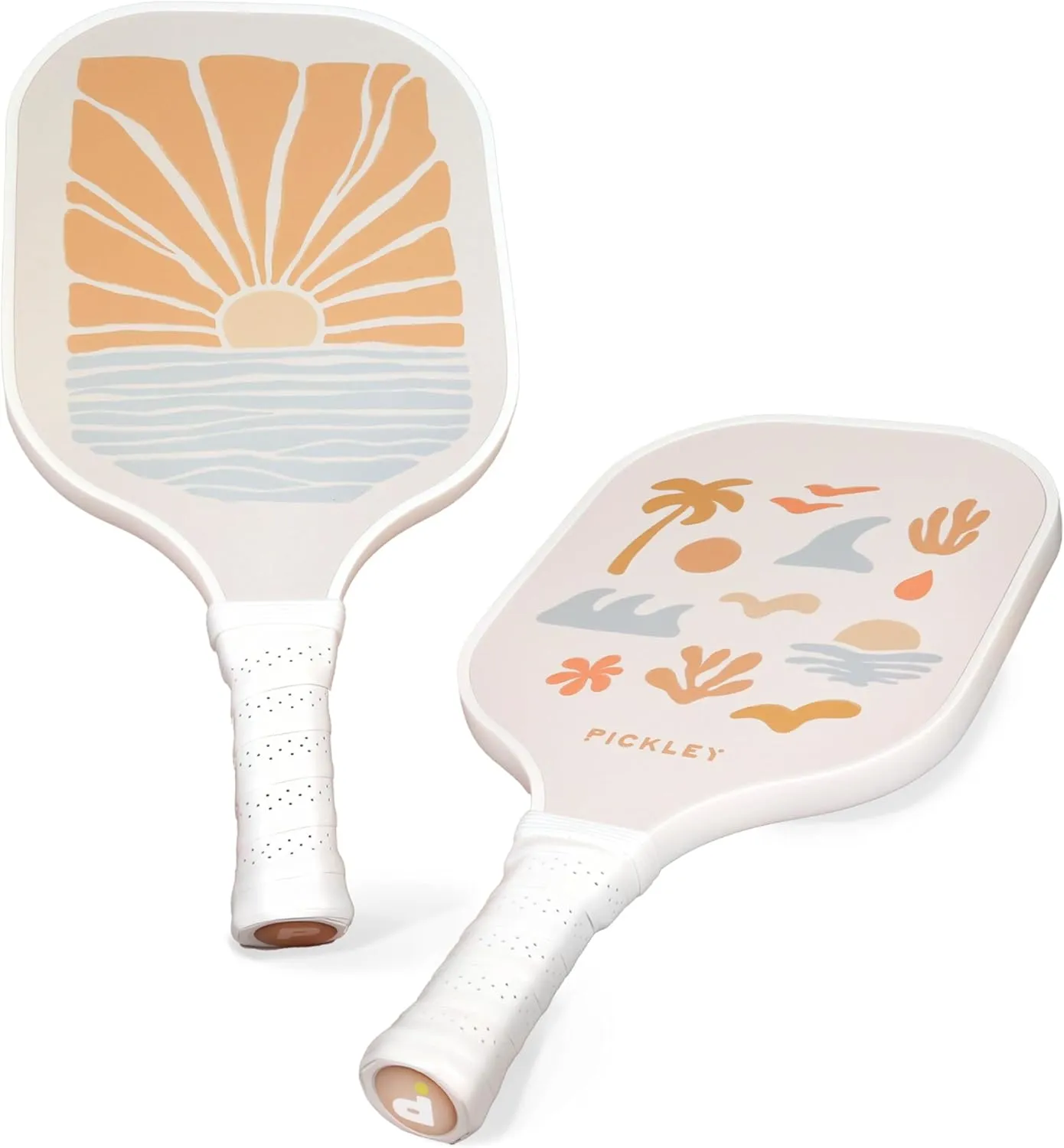Pickleball Single Paddles - Fiberglass Surface, Honeycomb Core - Cool & Unique Designs - Sweatproof Foam Comfort Grip - Neoprene Cover - Gifts for Pickleball Lovers